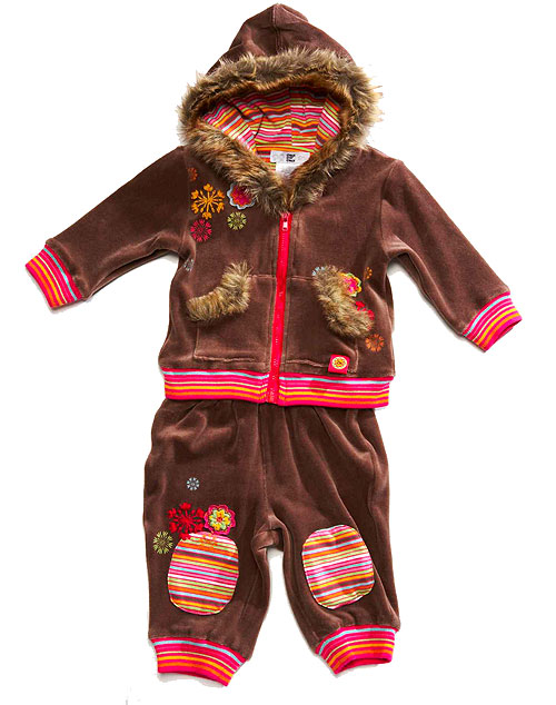 set garment, can hood the warm for kids