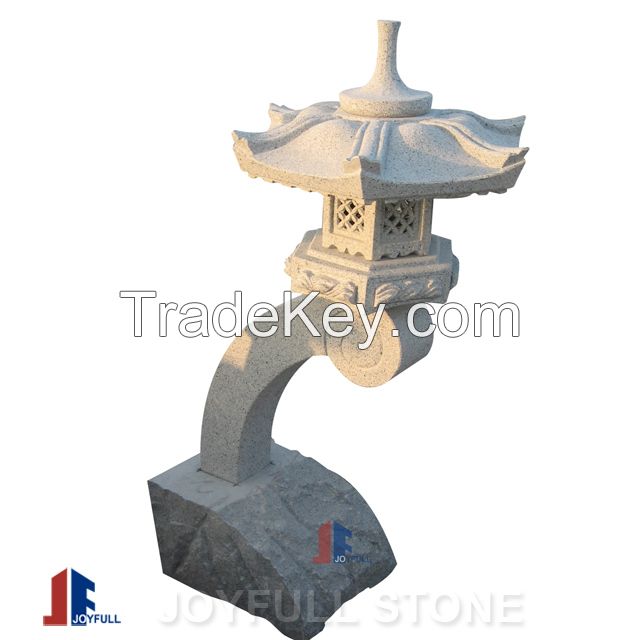 Japanese garden stone lanterns and pagodas