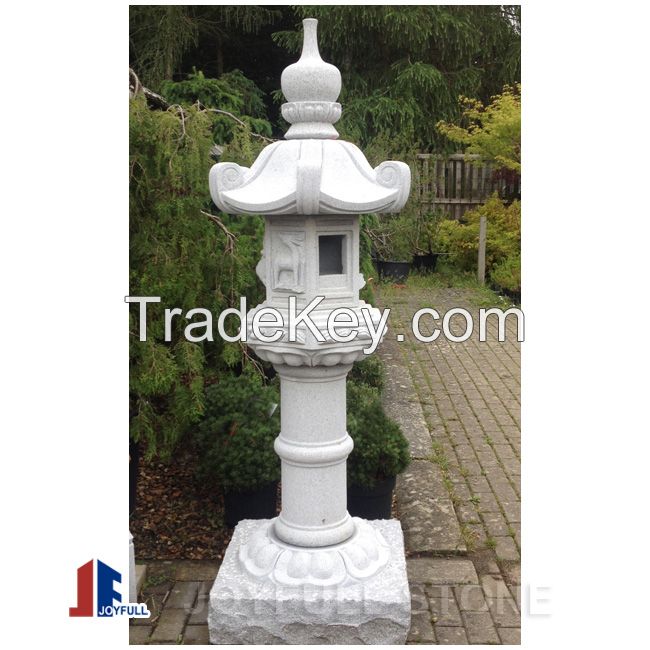 Japanese garden stone lanterns and pagodas