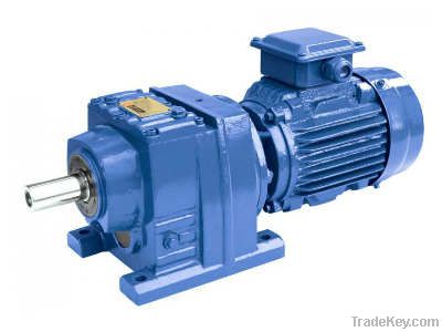 Helical gear motor