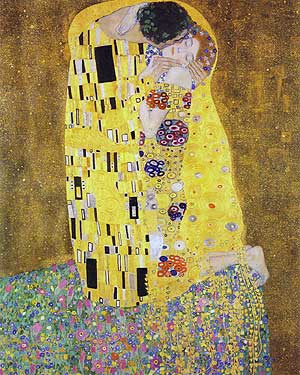 Oil Painting on canvas :the kiss --Klimt