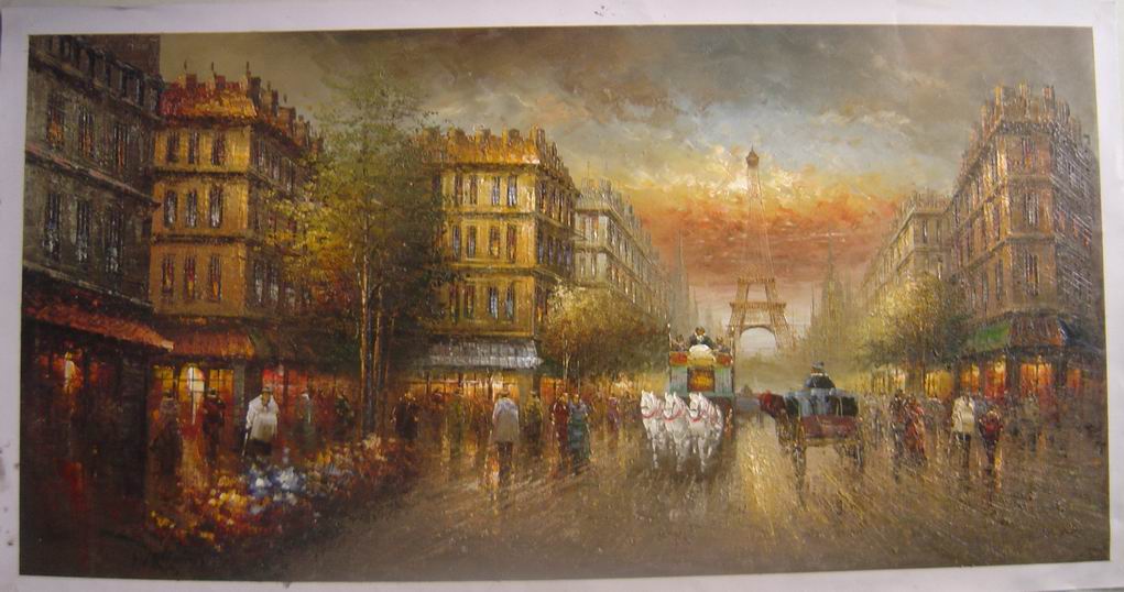 Paris Street Oil Painting