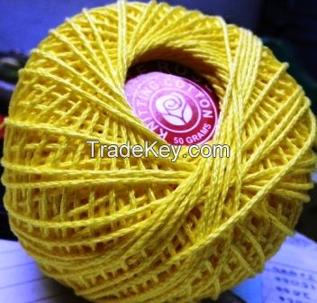 hand knitting metallic cotton yarn