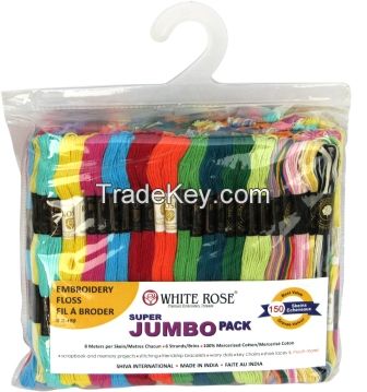 embroidery skeins, six strand embroidery floss, JUMBO pack