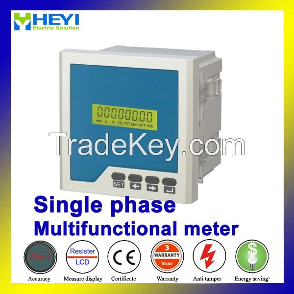 Rh-D2y LCD Single Phase Multi Function Monitor Digital Power Meter with RS485 Active Reactive Power 