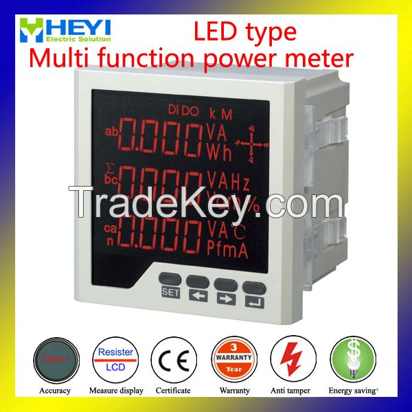 Rh-D2 LED Single Phase Multi Function Monitor Digital Power Meter with RS485/Modbus Active Reactive Power 