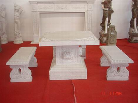 Marble Bench&Table