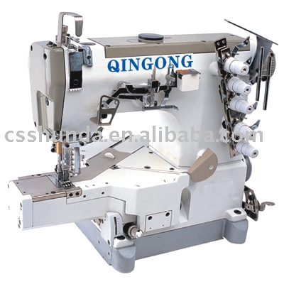 High-speed small flat bed interlock sewing machine