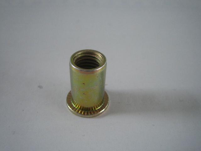 carbon steel flat head round body rivet nut