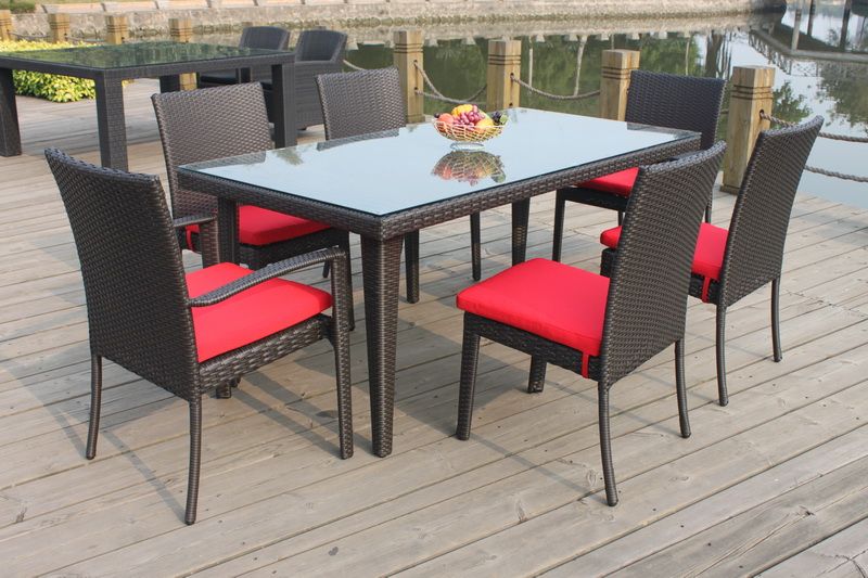 Patio garden PE rattan table and chair set C287