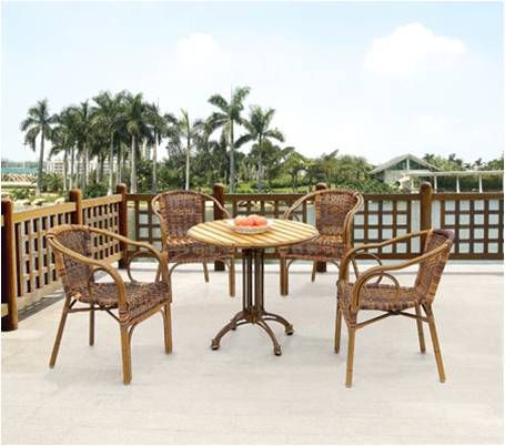 Hot Sale Rattan Furniture Outdoor Table and Chair for Coffee Shop C686