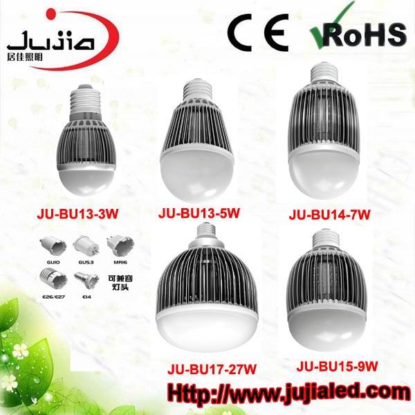 3-24W LED Bulb with 100 to 240V AC