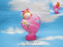 Poly Nancy with heart coin bank