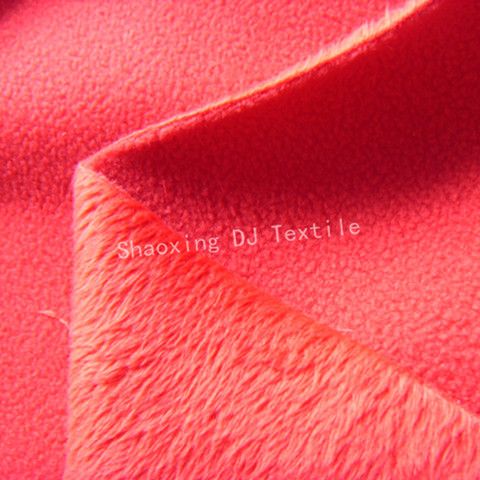 polyester jacket fleece with fur fabric