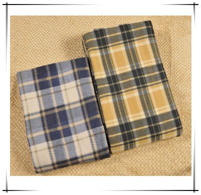 polyester check print anti pilling polar fleece blanket