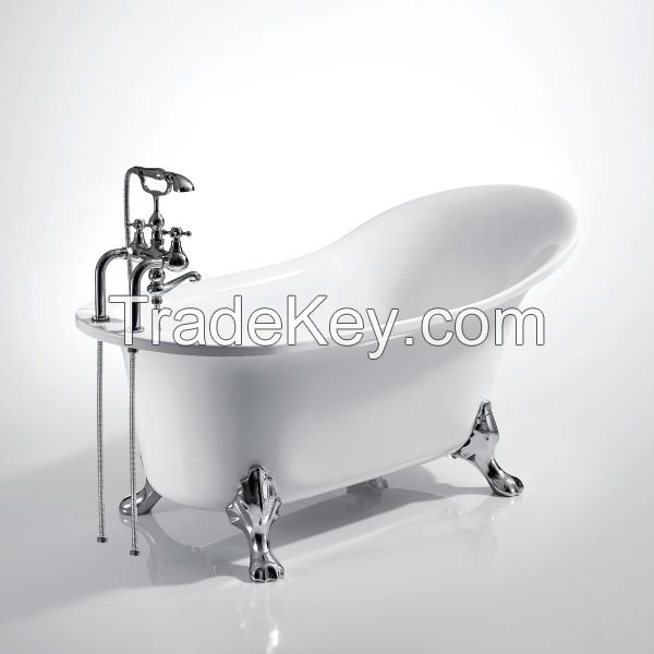 Classical royal bathtub Single slipper cast iron bathtub with craw foot