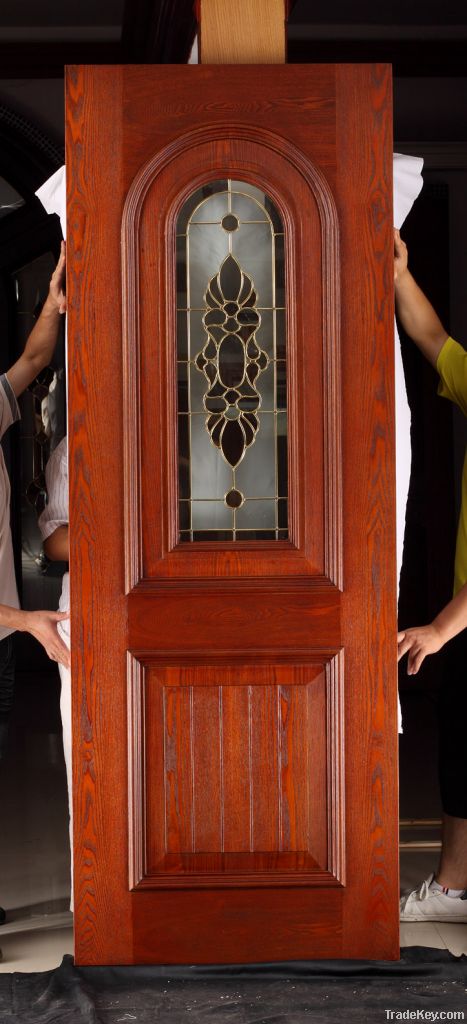 Wood Glass Entry Door