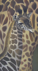 ABSTRACT DEER OIL PAINTING