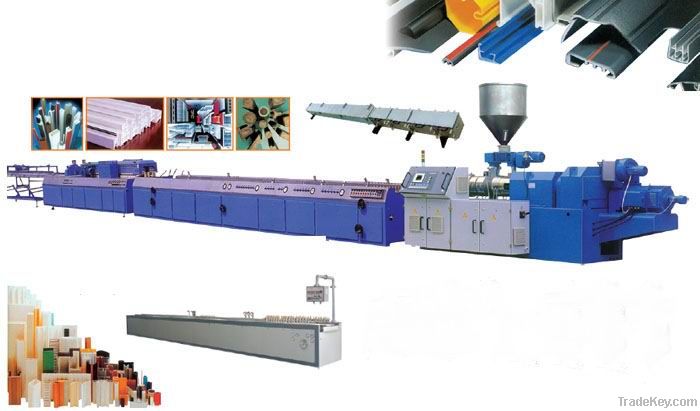 PVC/PE/PP profile extrusion line