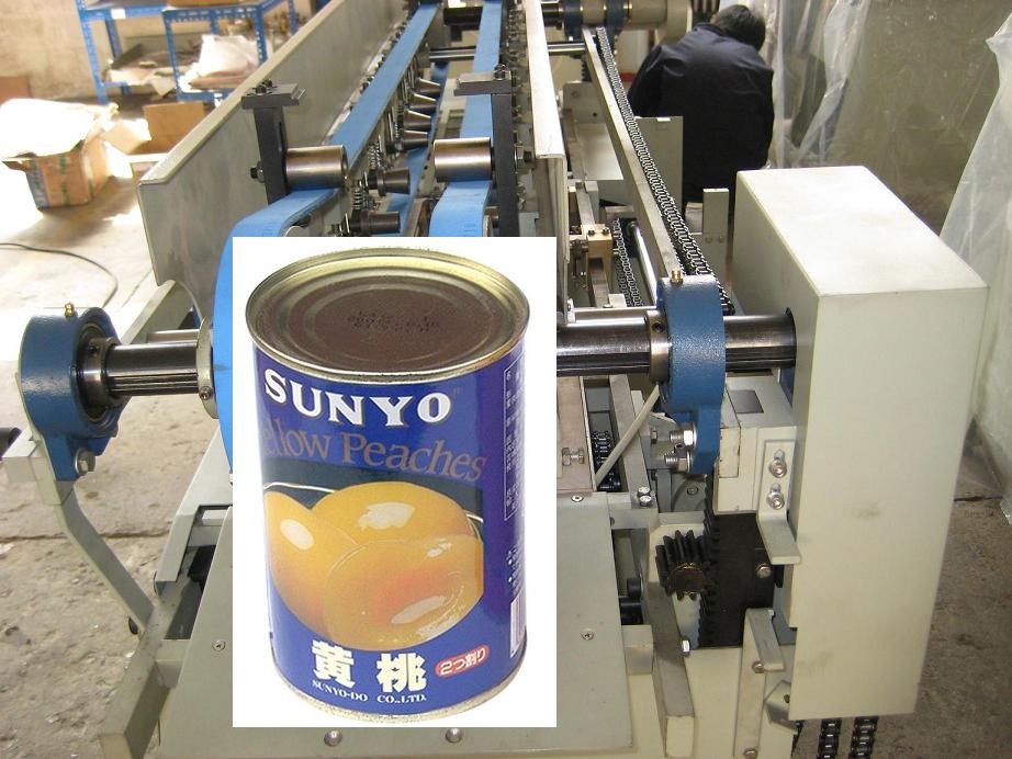 Metal tin labeling machine