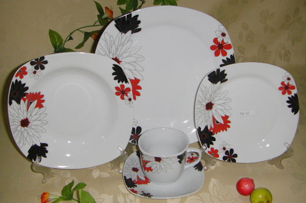 Square Porcelain Dinner Set Square Plate