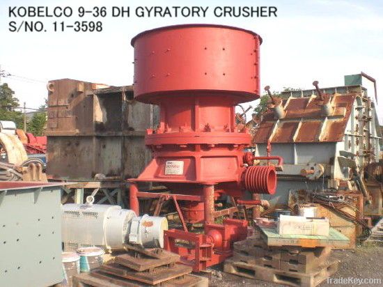 USED KOBELCO 9-36 (36" X 9") DH GYRATORY CRUSHER S/NO. 11-3598