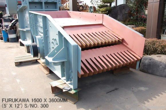 USED FURUKAWA 1500MM X 3600MM (5 ft X 12 ft) VIBRATING GRIZZLY FEEDER