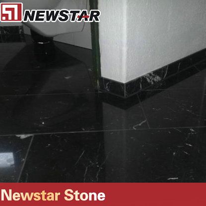 Nero Marquina black marble tile for floor