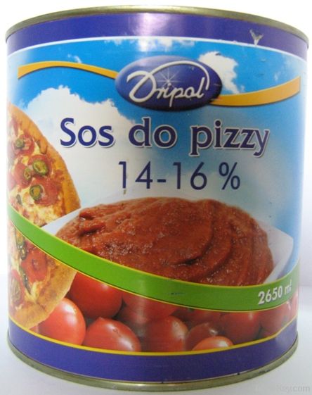 pizza sauce 14-16% in 3 kg tin pure