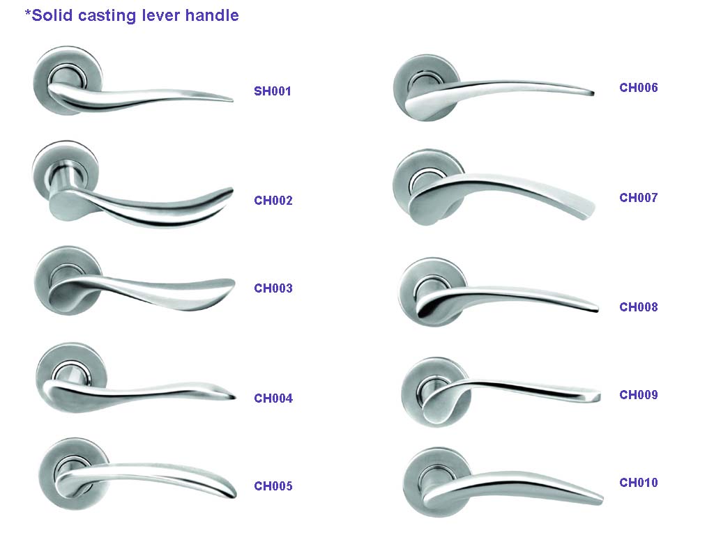 door handle, lever handle, solid handle, solid casting lever handle