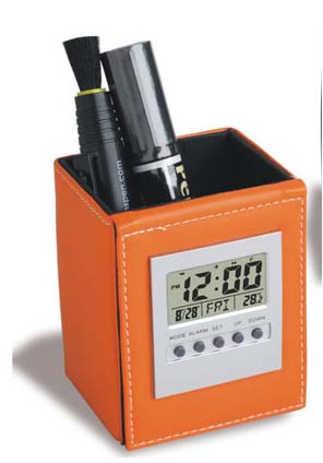 LEATHER PEN HOLDER WITH LCD