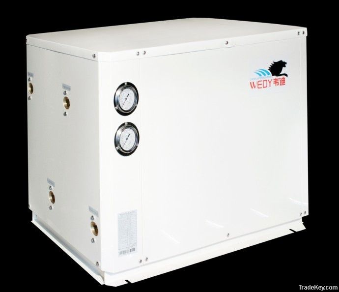 Ground source heat pump for cooling+heating+hot water