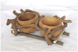 coconut shell flowerpot