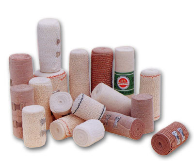 elastic bandage with rubber