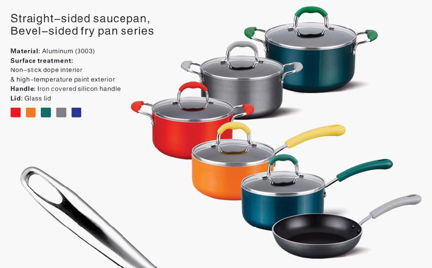 Aluminium high temperature lacquer cookware