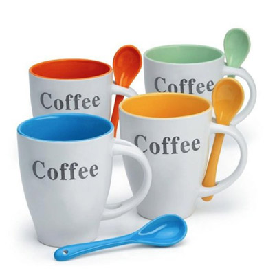 Ceramic Coffee Mug &amp; Ceramic Mug With Spoon