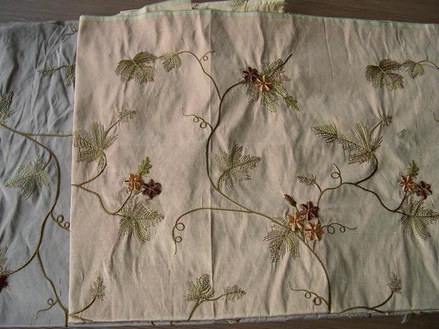 silk embroidery fabric( silk dupioni yarn dyed )