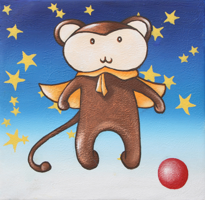 cartoon canvas painting