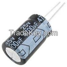 radial type electrolytic capacitors.