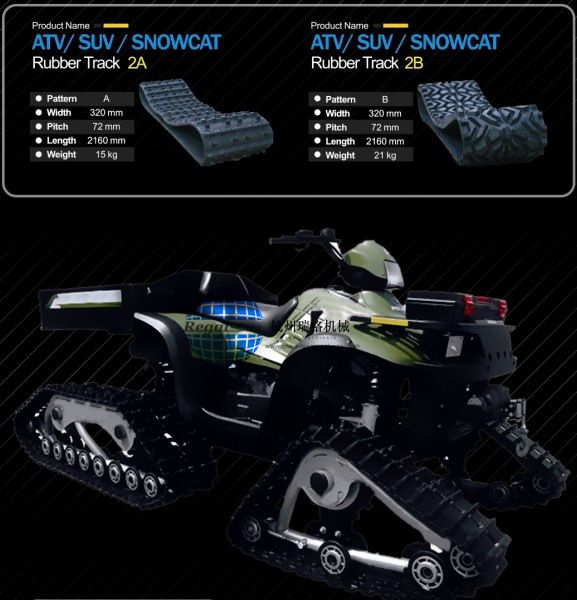 SUV/ATV rubber track conversion system kits