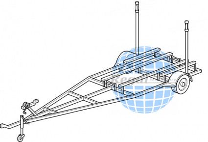 aluminium boat trailer/boat ramp with H.D. galv.