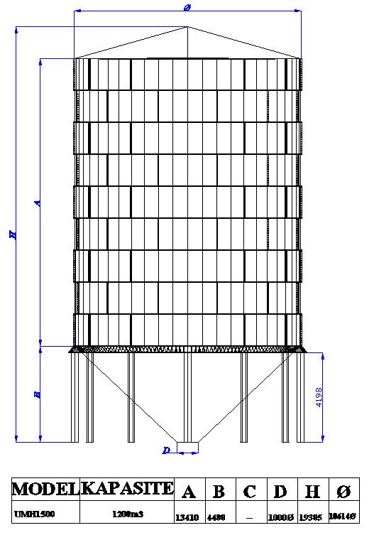 1000 Ton Cement Silo