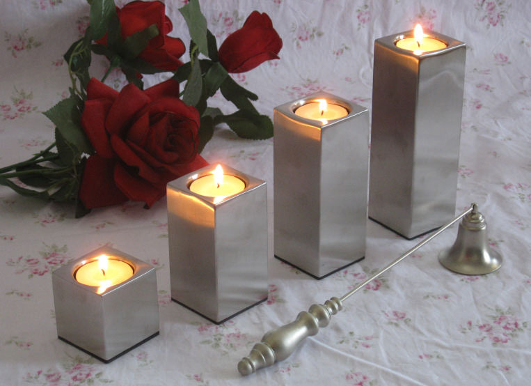 stainless candle holders