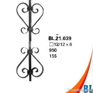 2012 china factory hand hammered wrought iron balusters of staircase