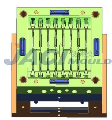 16cavity 165mm length 2.5g fork mould/cutlery mold/plastic injection mould 