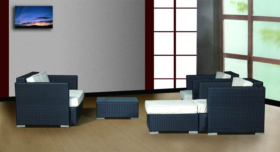 pe rattan sofa