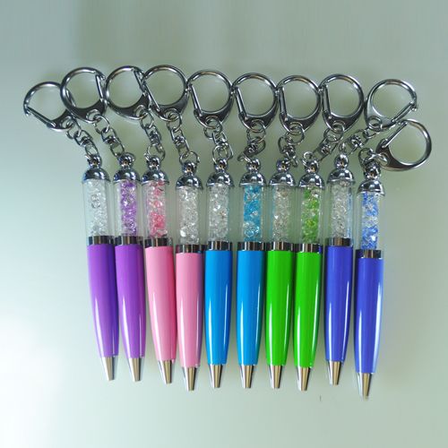 Crystal Mini pen with keychain 