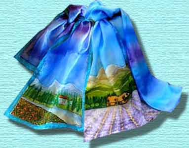 Hand Painted Silk Scarves