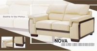 Modern Half Leather Sofa Set