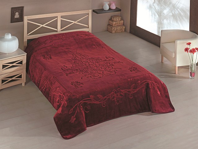 Hot Press Embossed Acrylic Mink Blanket